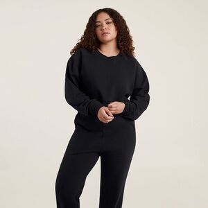 Nuuds Black Cropped Sweatshirt for Women